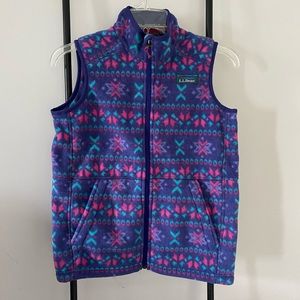 LL Bean fleece zipper vest